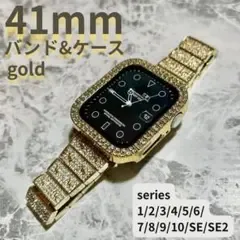 アップルウォッチ applewatch バンド ケース ゴールド 41mm