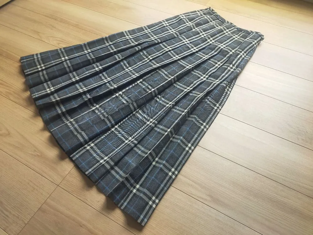 希少Burberrys BLUE LABELバーバリーノバチェックロングスカート