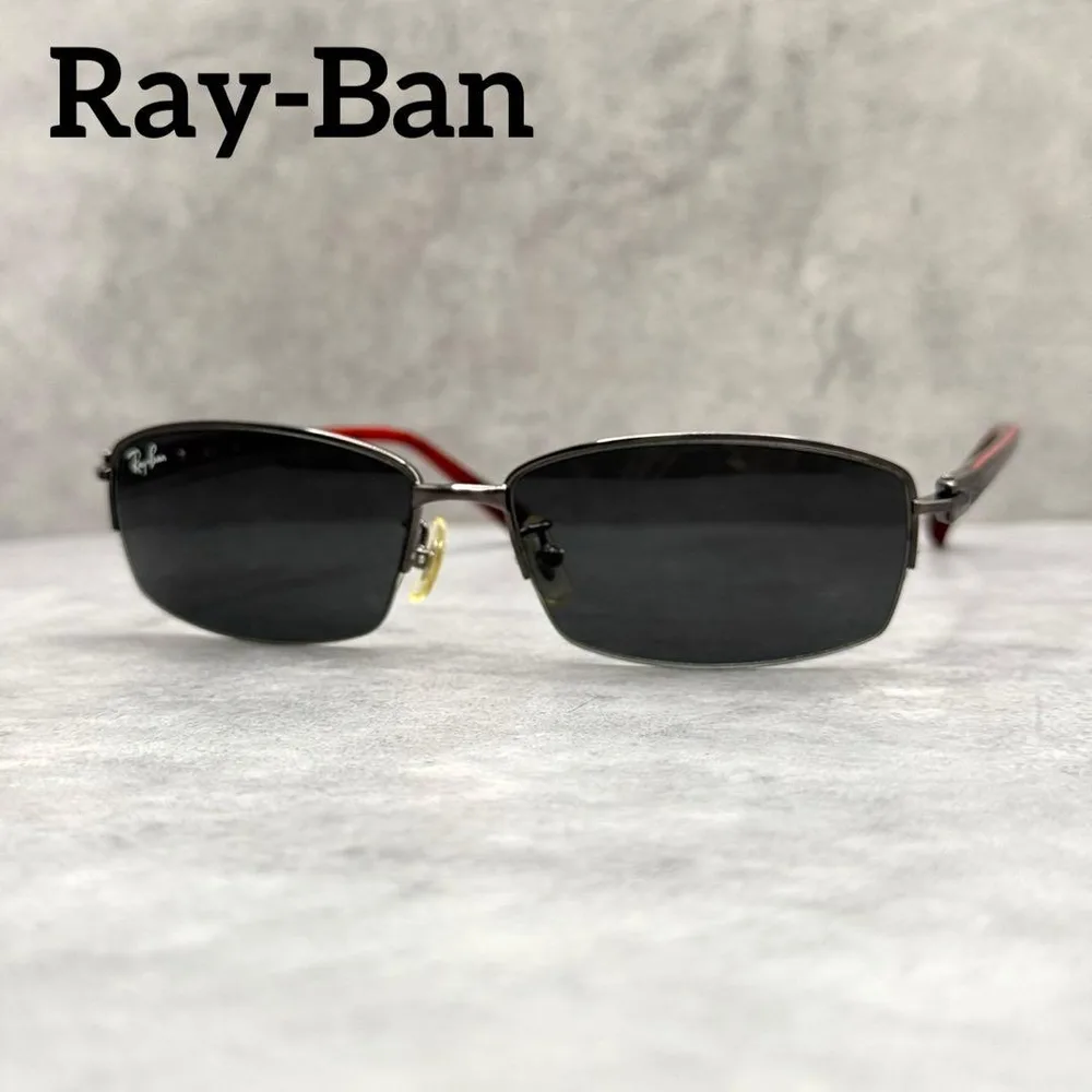 レイバン Ray-Ban サングラス ハーフリム Y2K メタル ガンメタル