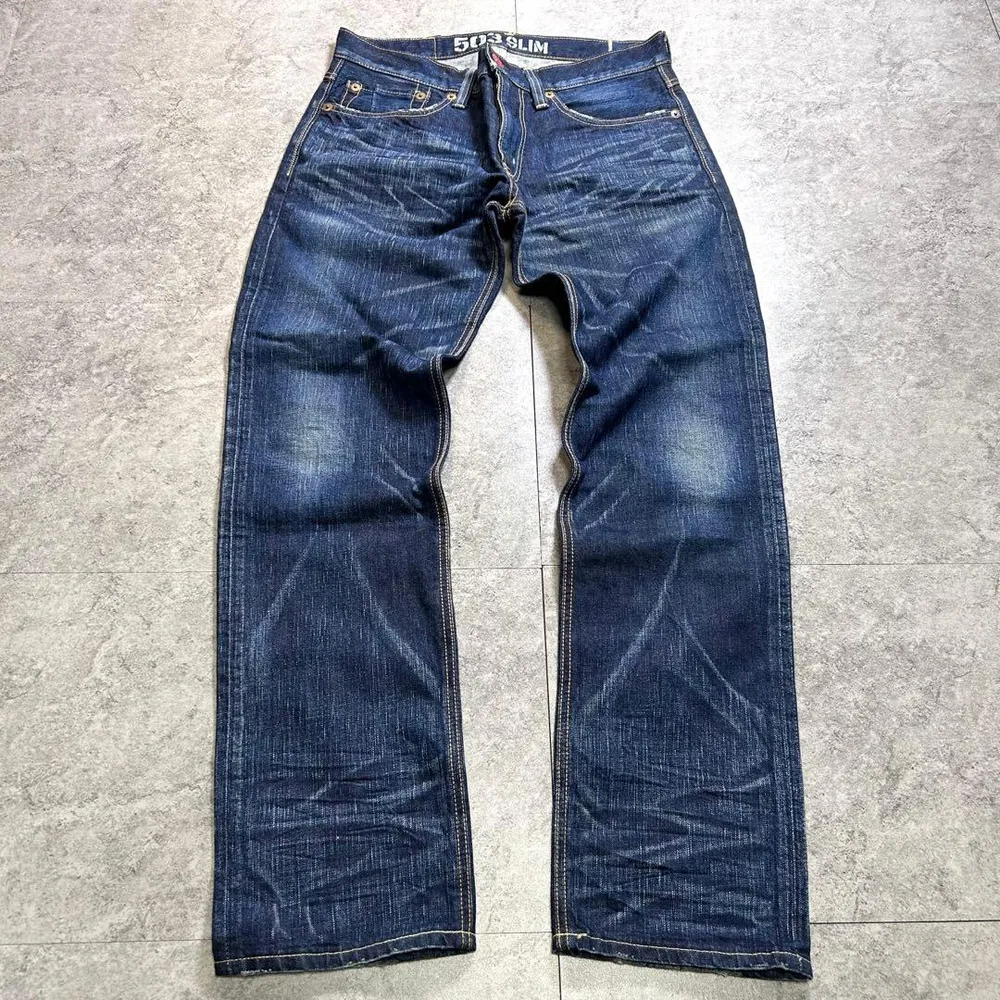 00s【archive】grunge denim pants/Y2K/鬼髭 お兄