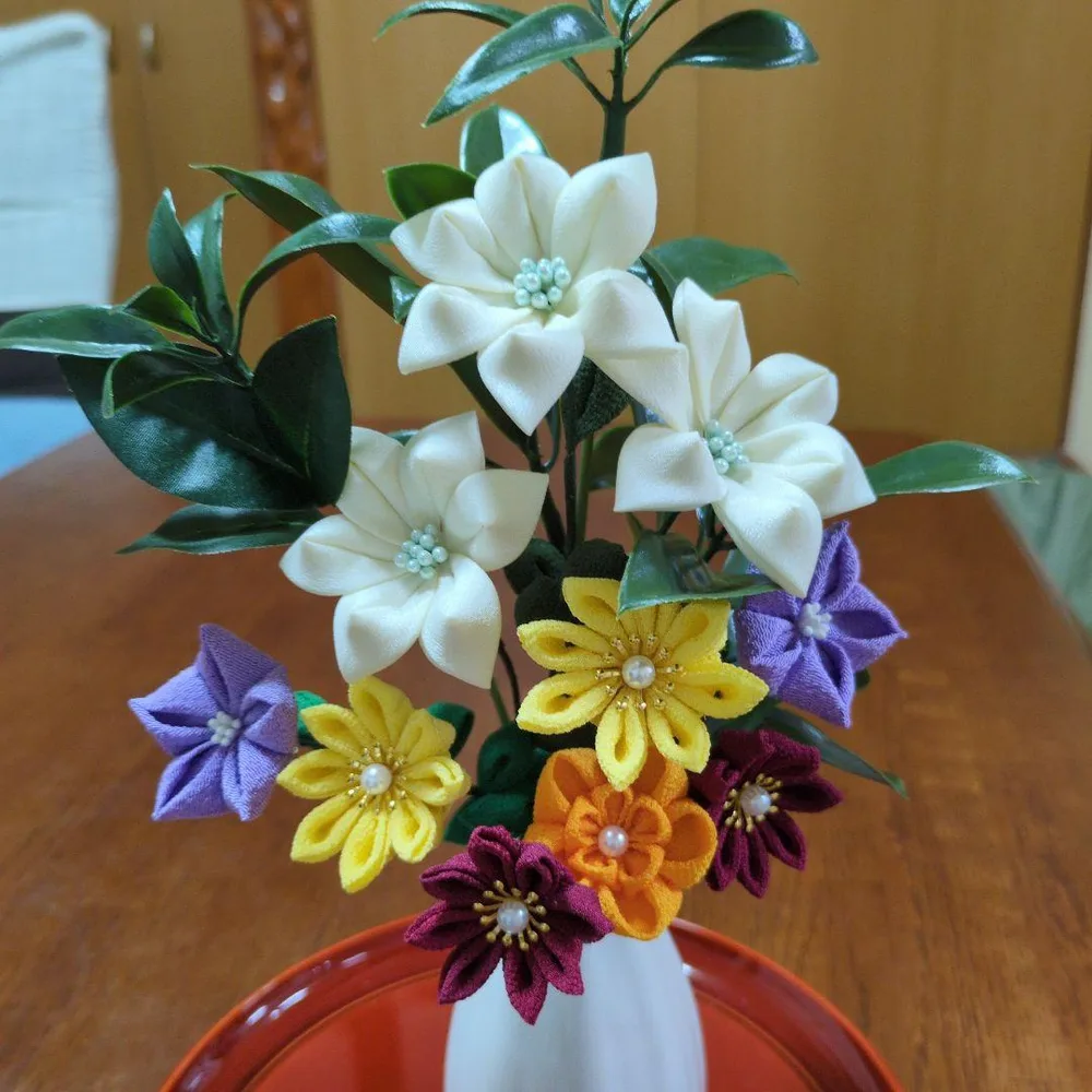 つまみ細工 仏花 ハンドメイド