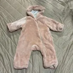 ベビー用 もこもこロンパース くま耳 60-70cm アカチャンホンポ