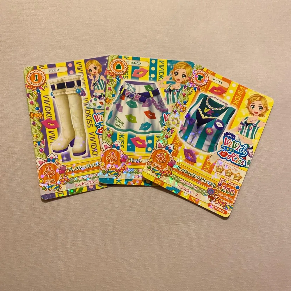 アイカツカード フレッシュリップスコーデ 新条ひなき 3枚セット