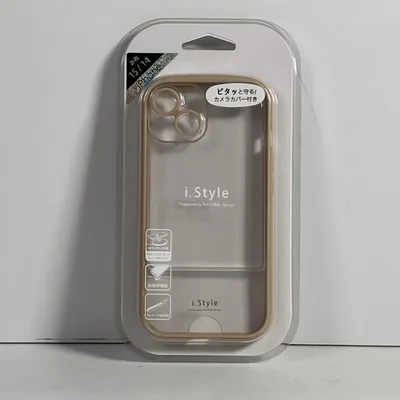 iPhone 14 15スマホケース 新品 シンプル 茶 カメラカバー付/ 58