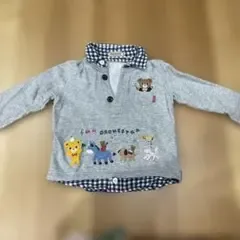 ミキハウス 長袖 トレーナー 90 プッチーくん オーケストラ 重ね着風