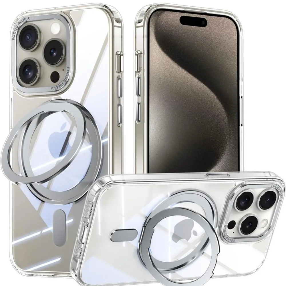 iPhone11Pro ケース 360°回転スタンド Uovon ワイヤレス充電