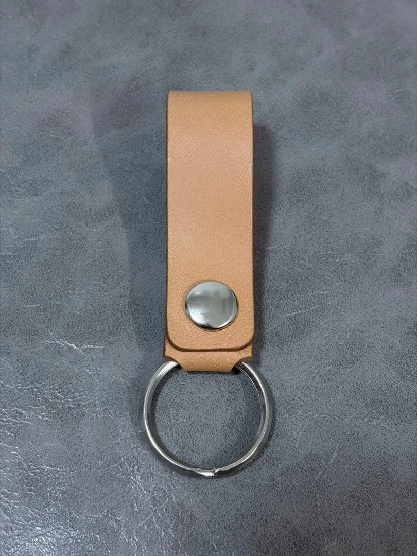 本革 キーホルダー キーリング ベルトループ A
