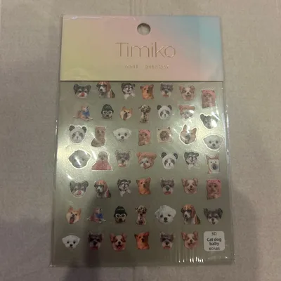 Timiko ネイルシール 3D Cat dog baby 犬 キャラクター