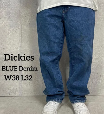 ディッキーズ デニムパンツ ブルー ジーンズ 古着 W38 L32