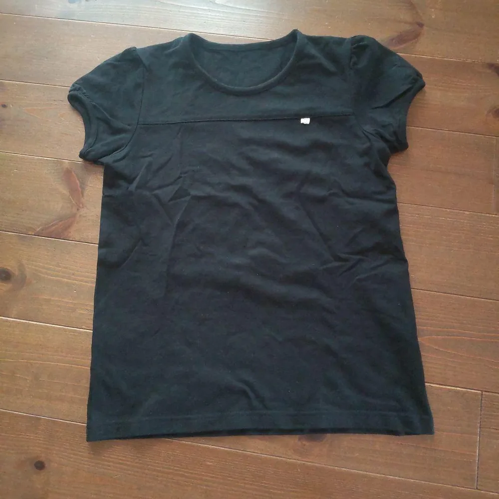 女の子用 ブラック 半袖Tシャツ