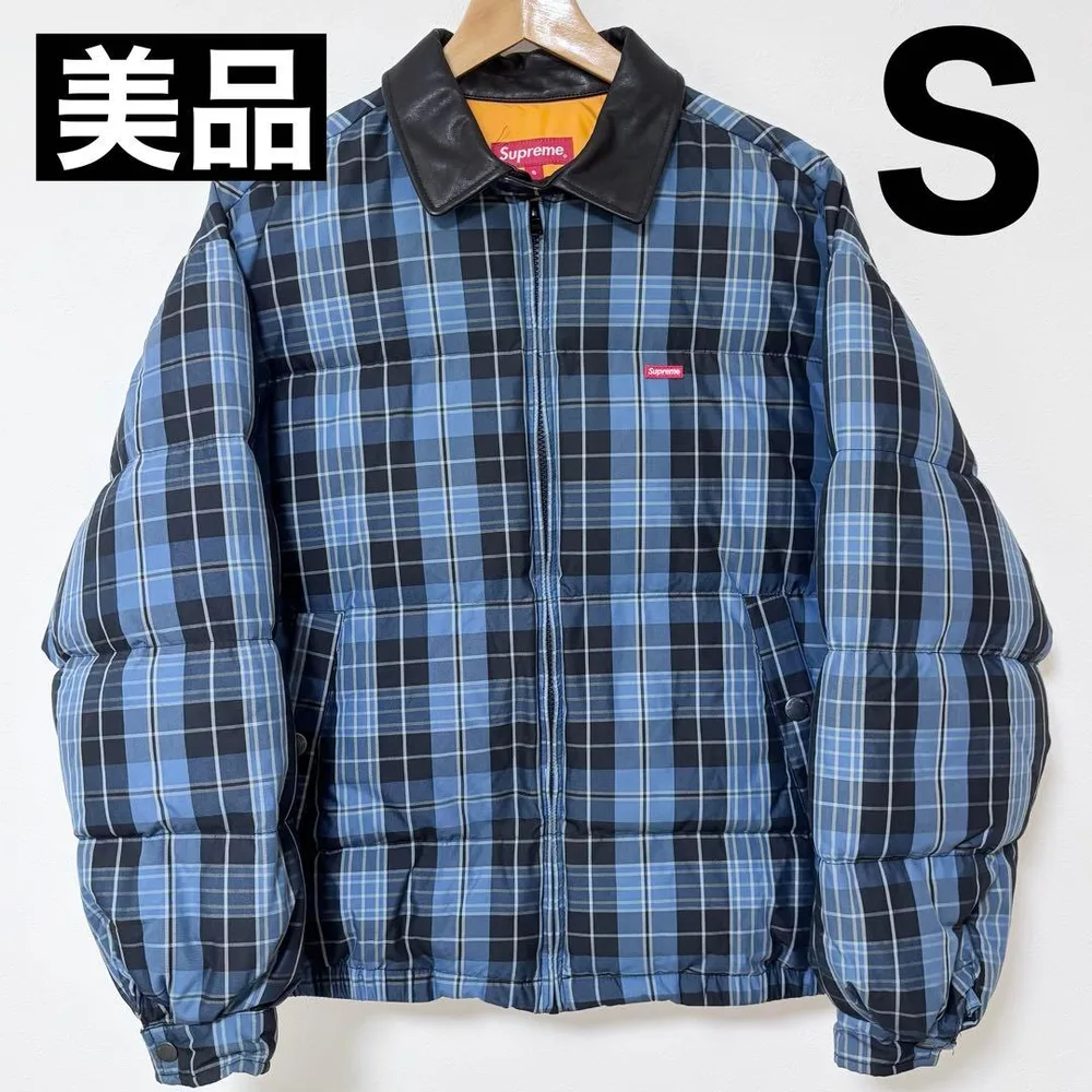 Supreme Leather Collar Puffy Jacket S