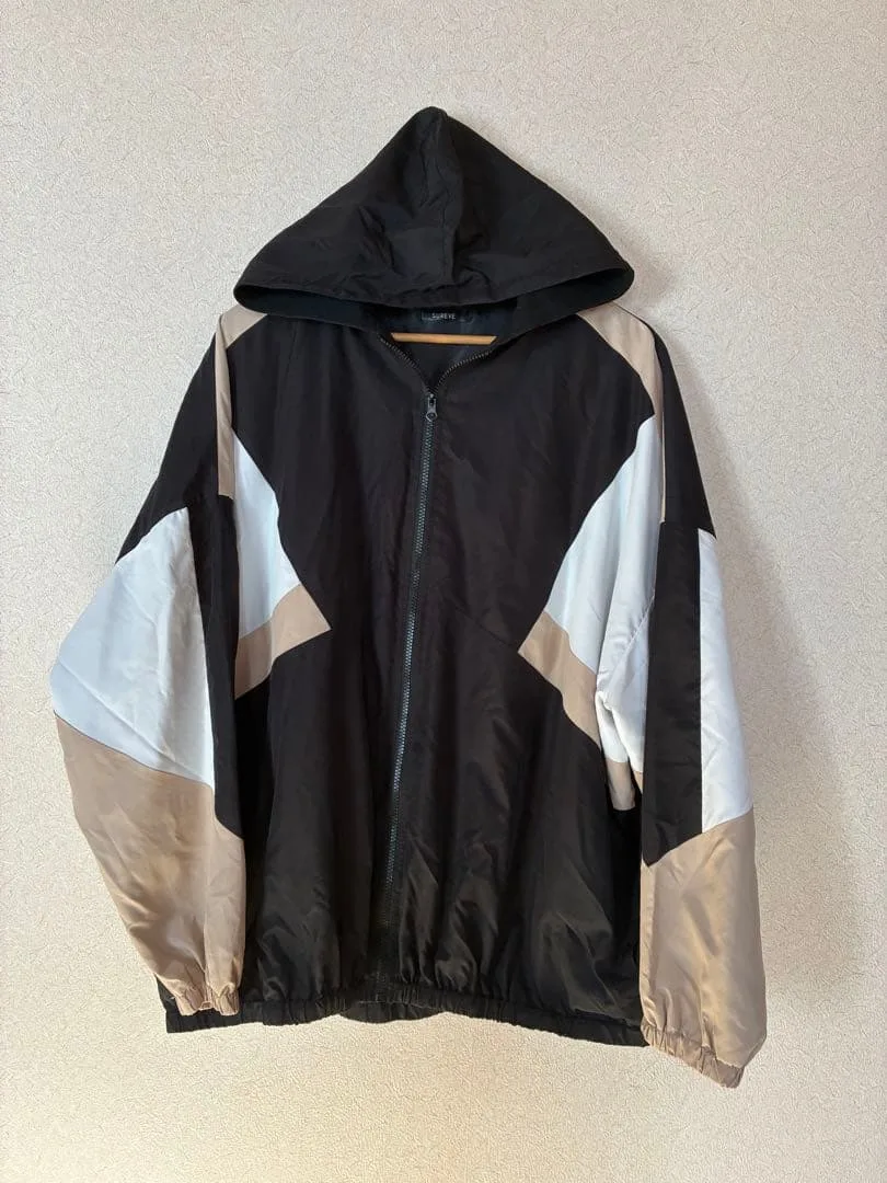 SUREVE フード付き配色ジップアップジャケット