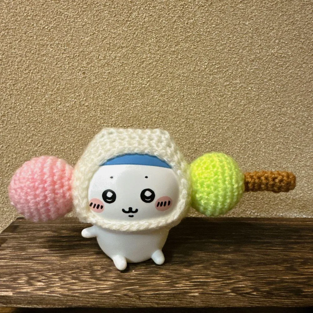 ハンドメイド ぬい服 三色団子 被り物 ぬい活 フィギュア おすわりぬいぐるみ用