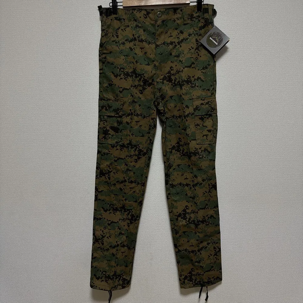 แท็กใหม่ BACKBONE กางเกงคาร์โก้ลายพรางดิจิตอล XL Military