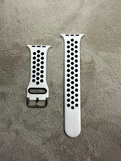 Apple Watch スポーツバンド ホワイトブラック 49mm パンチング
