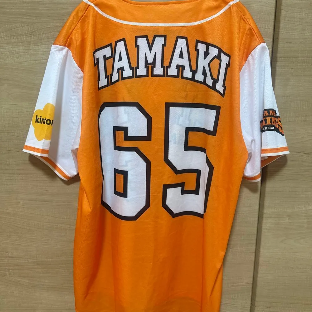 愛媛オレンジバイキングス ベースボールシャツ 玉木祥護 65番