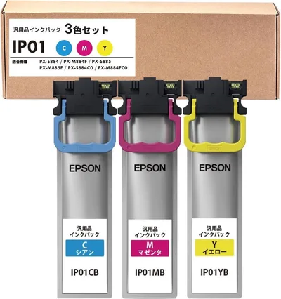 エプソン IP01 汎用品 カラー3色セット シアン,マゼンタ,イエロー