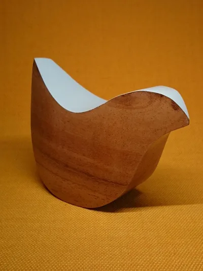 ビンテージ 北欧 鳥 バード 木製 置物 インテリア 工芸品 美術品 A1379