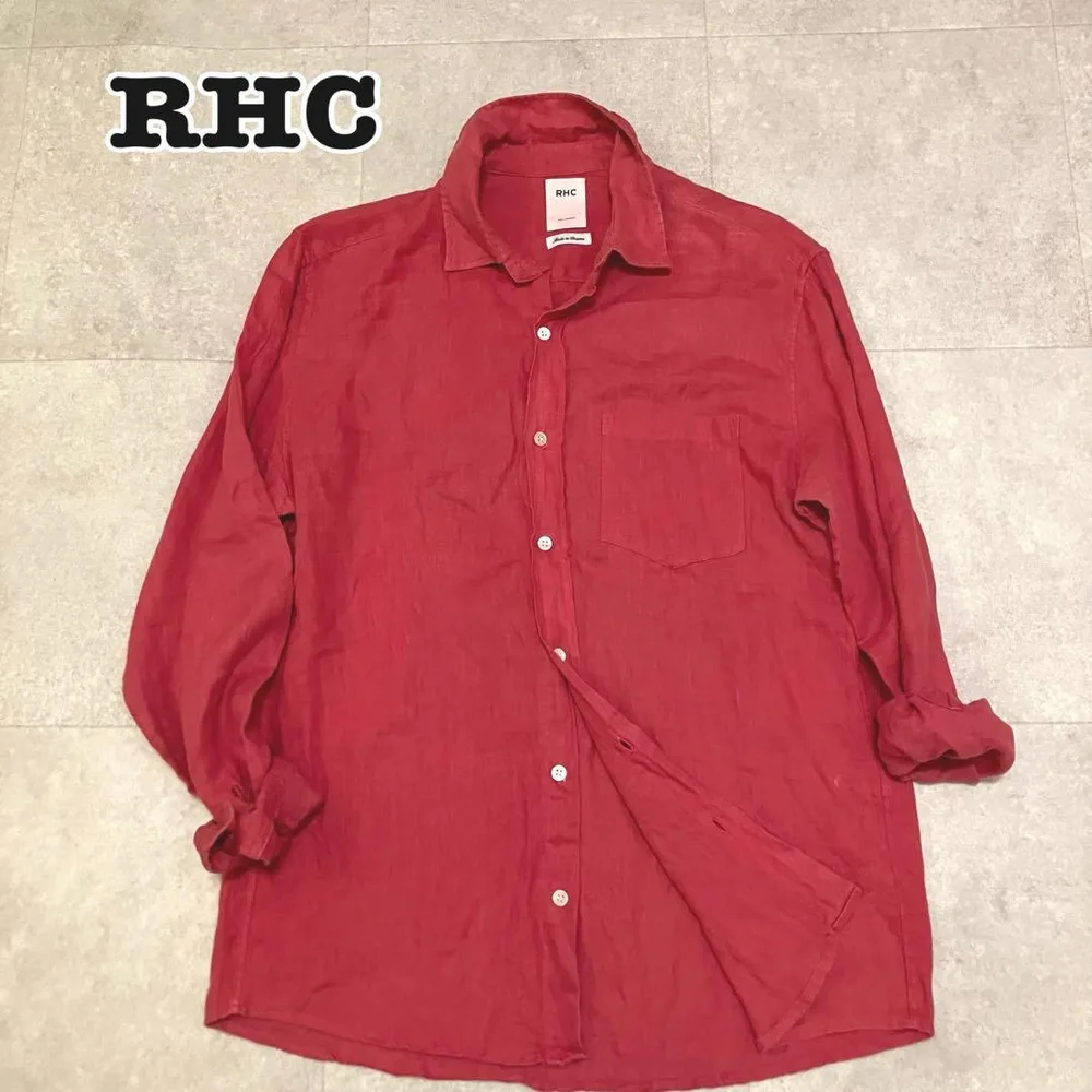 超希少フランス製 RHC Ron Herman リネンシャツ 長袖シャツ L