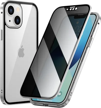 新品未使用 iphoneX/XSケース 銀 覗き見防ケースiphoneケースS