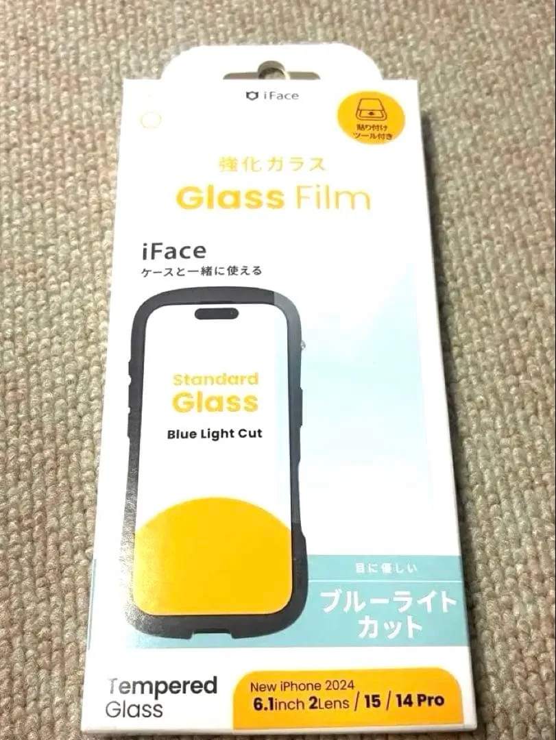 お値下げ【新品】iFace 強化ガラスフィルム iPhone 15/14Pro