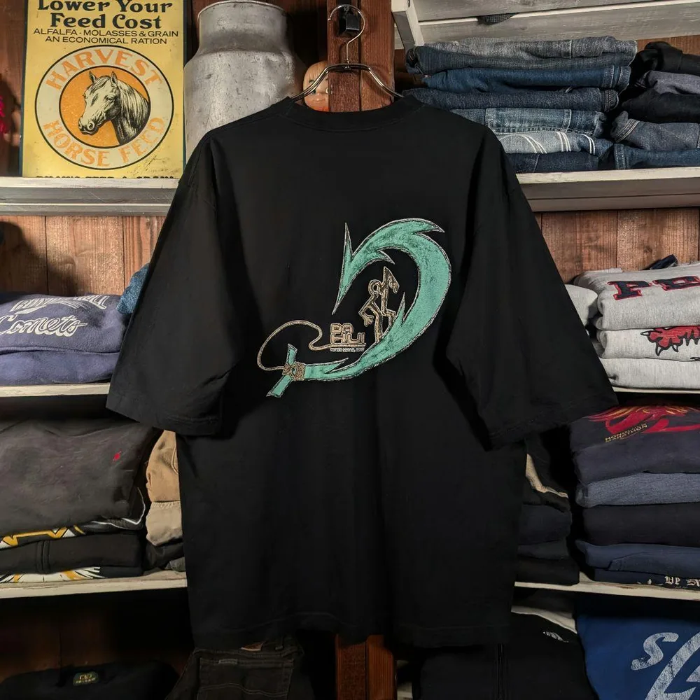 90s USA製 ローカルサーファー オールドサーフ Tシャツ 棒人間プリント
