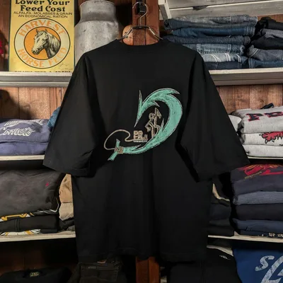 90s USA製 ローカルサーファー オールドサーフ Tシャツ 棒人間プリント