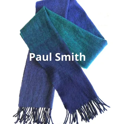 Paul Smith ソリッド グラデーション カシミヤ100%マフラー 英国製