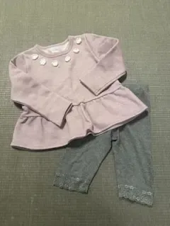 ELFINDOLL CLASSIC花 ペプラムトップス&レギンス 100サイズ