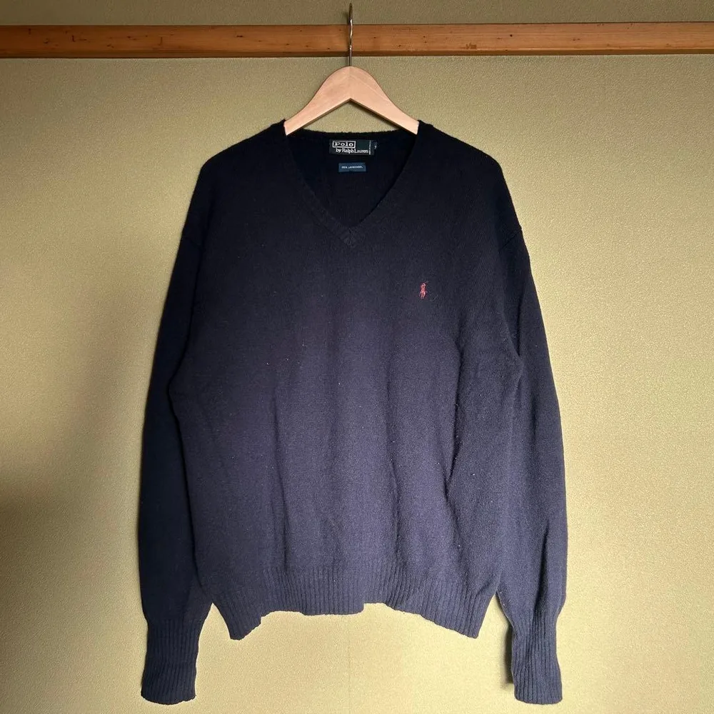 90s Polo by Ralph Lauren ラムウール Vネックニット