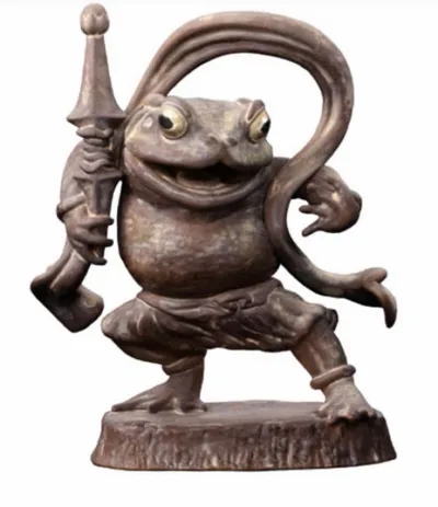 【未開封】カエルの金剛力士像(阿形・木像カラー) かずたそカンパニー ガチャ