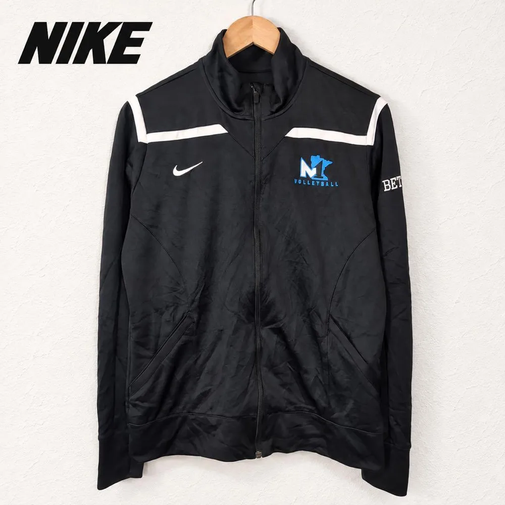 NIKE ナイキ DRI-FIT トラックジャケット 刺繍ロゴ ブラック
