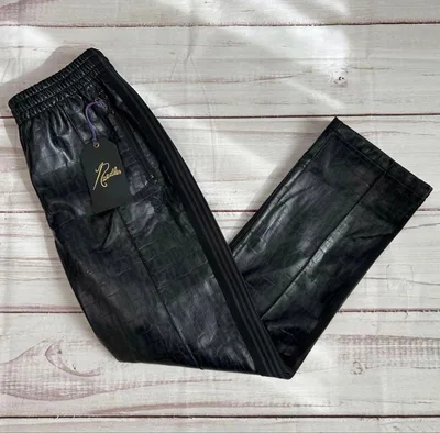needles studious 別注 20aw レザー トラックパンツ ナロー