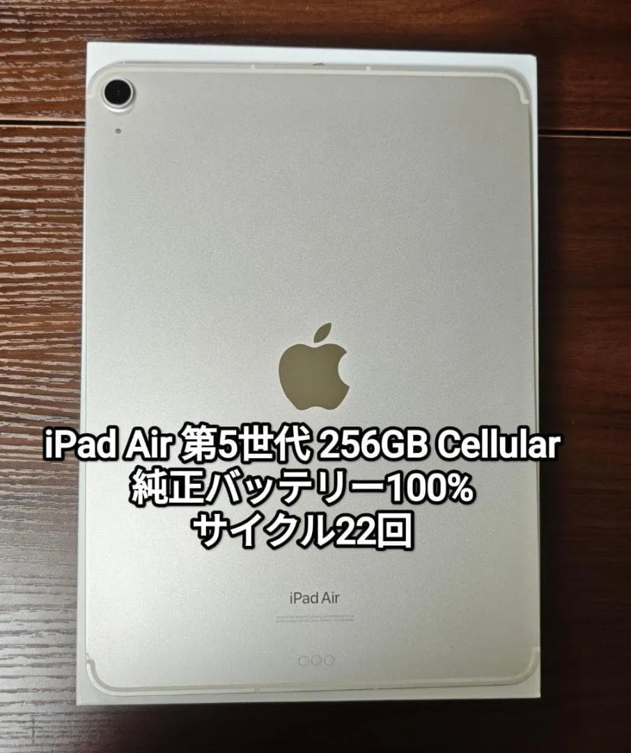 iPad Air 第5世代 256GB Cellular バッテリー100%