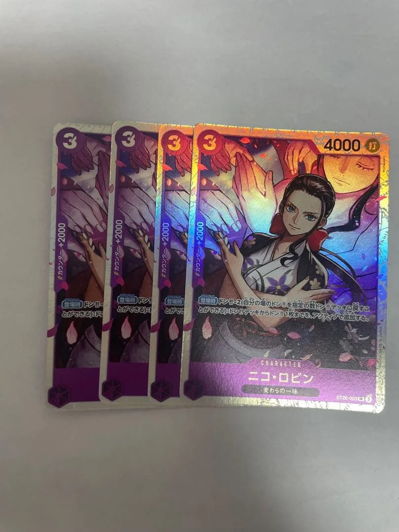 ニコ・ロビン ST26-003 SR 4枚セット ワンピースカード