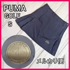 PUMA GOLF ゴルフ サイドプリーツ スカート ネイビー S