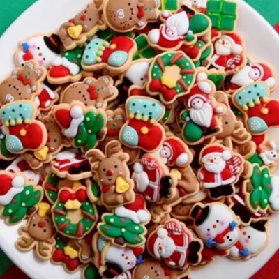 デコレーションパーツ ハンドメイド クリスマス アイシングクッキー MIX 08