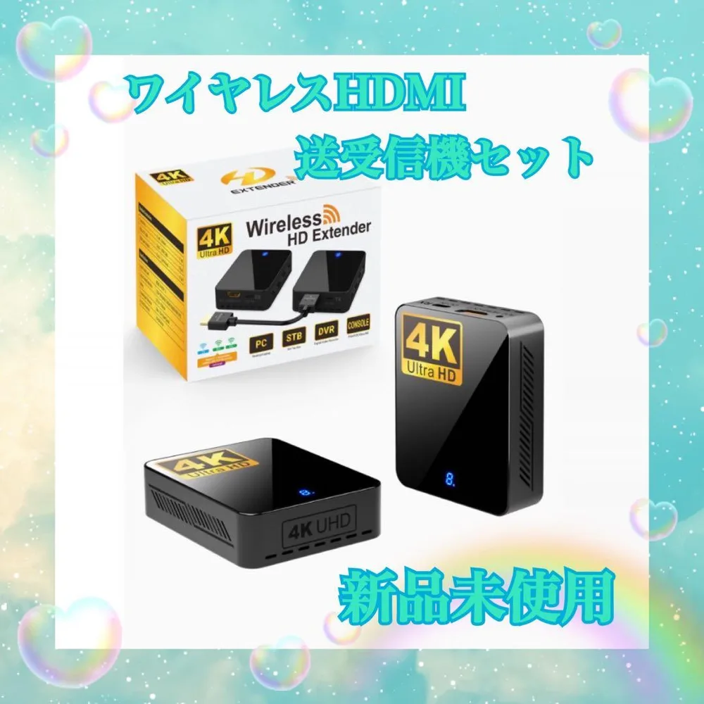 ワイヤレスHDMI 4K 送受信器セット 安定転送 4kデコード出力