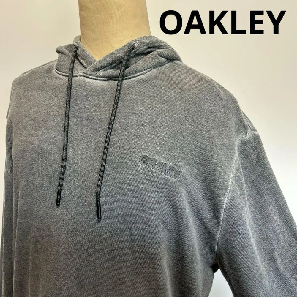 【美品】 OAKLEY オークリー プルオーバー パーカー グレー M