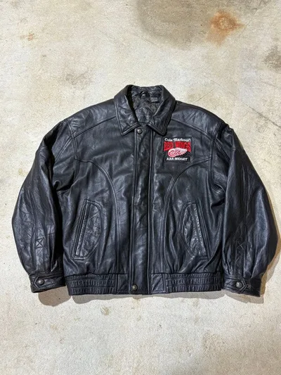 スペシャル 90s デトロイトレッドウィングス レザージャケット