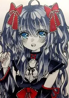 手描きイラスト オリジナル 女の子