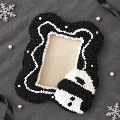 パンチニードル タフティング トレカケース 雪だるま スノーマン snowman