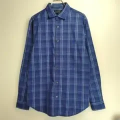 BANANA REPUBLIC チェック柄 長袖シャツ ブルー系 US-M
