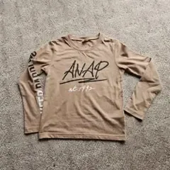 ANAP Kids 長袖カットソー ベージュ L