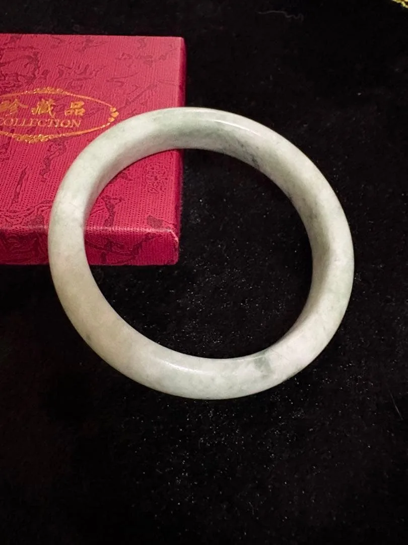 天然石 翡翠 くりぬきバングル ブレスレット60.3mm