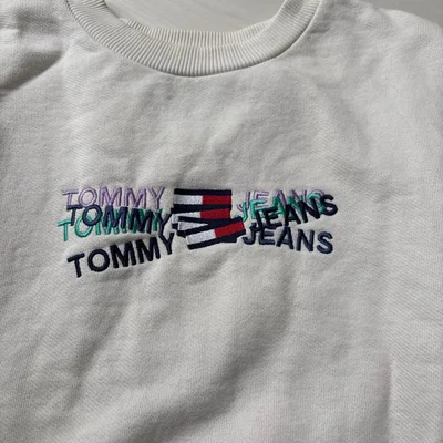 TOMMY JEANS ホワイト 韓国 スウェット S