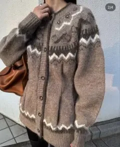 美品 clane NORDIC WEST SHAPE C/D/ ベージュ 2