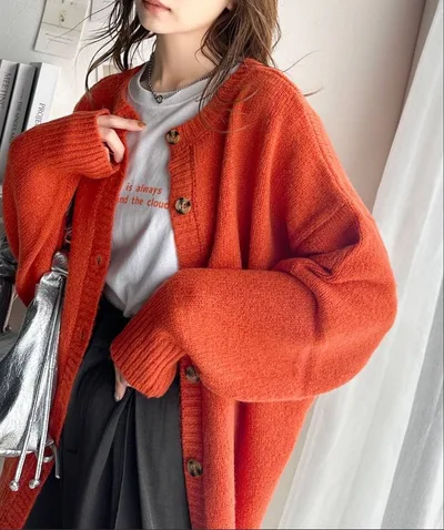 classicalelf 前後2wayゆったりニット オーバーサイズカーディガン
