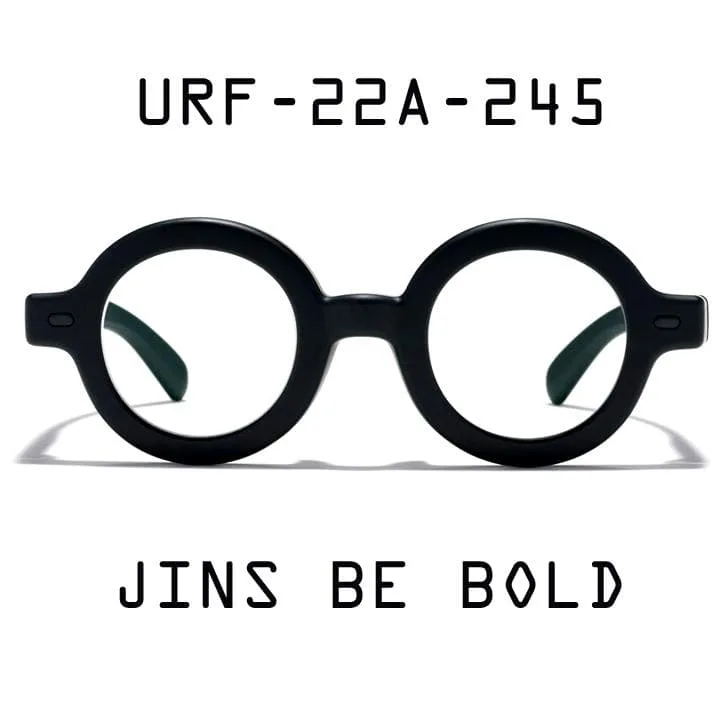 新品 JINS BE BOLD URF-22A-245 丸メガネ マットブラック