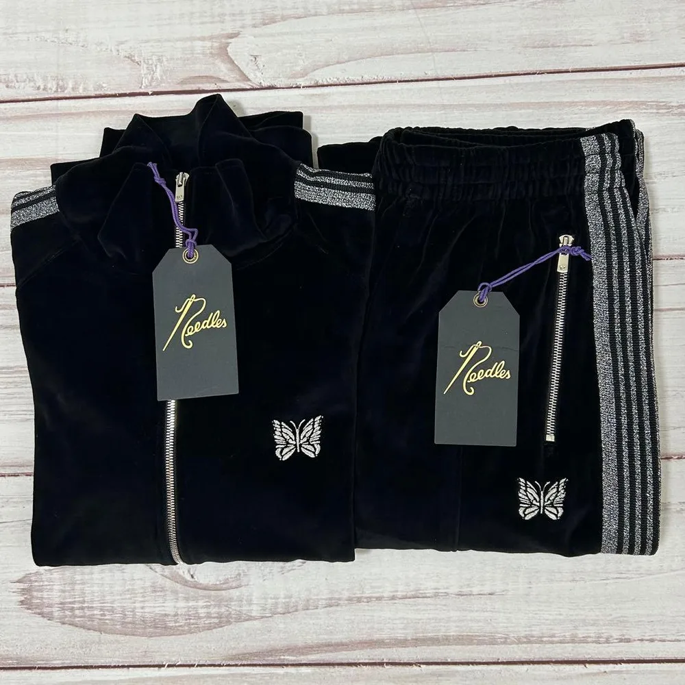 美品 needles LHP セットアップ H.D ヒザデル ブラック ベロア